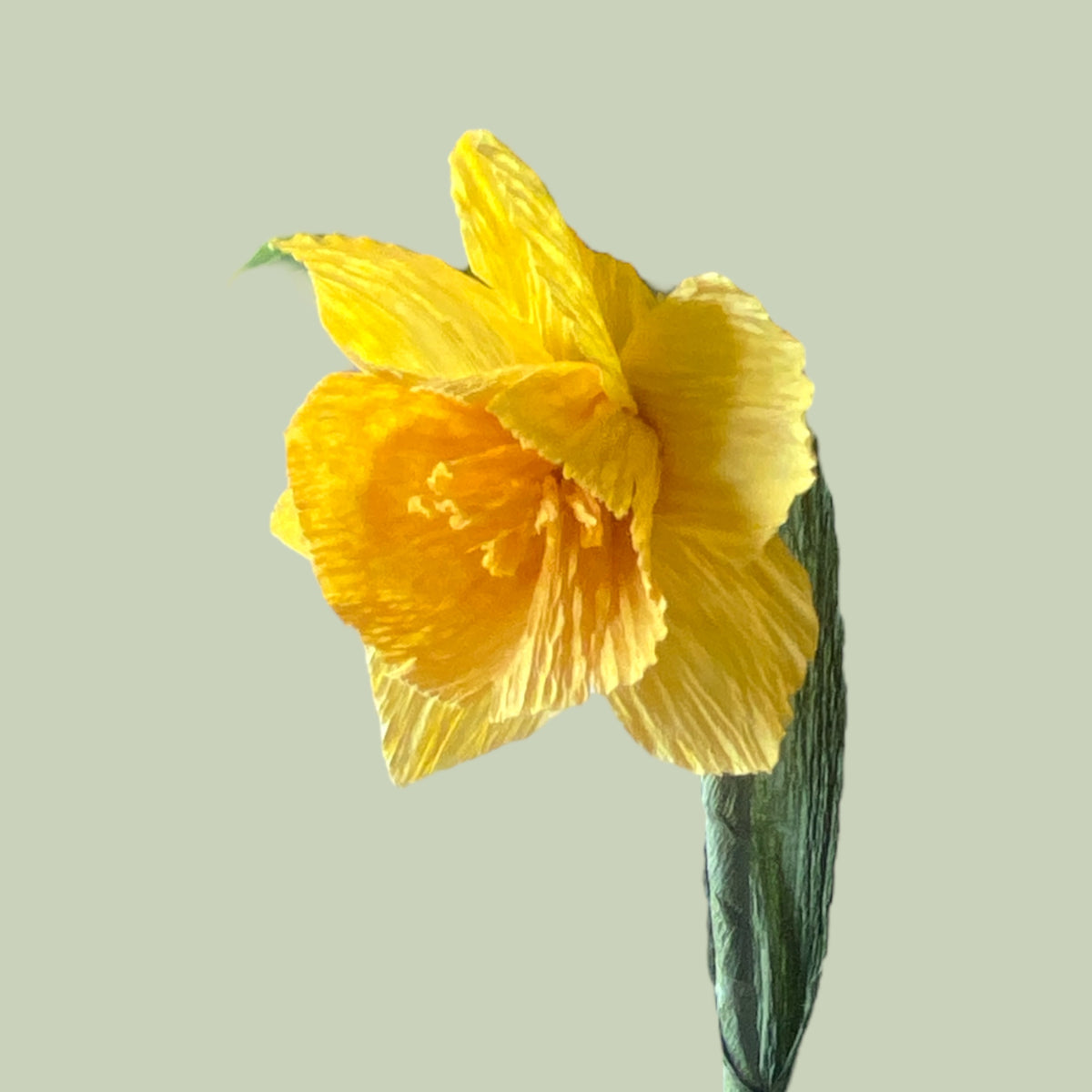 Håndlavet papirsblomst, mini påskelilje