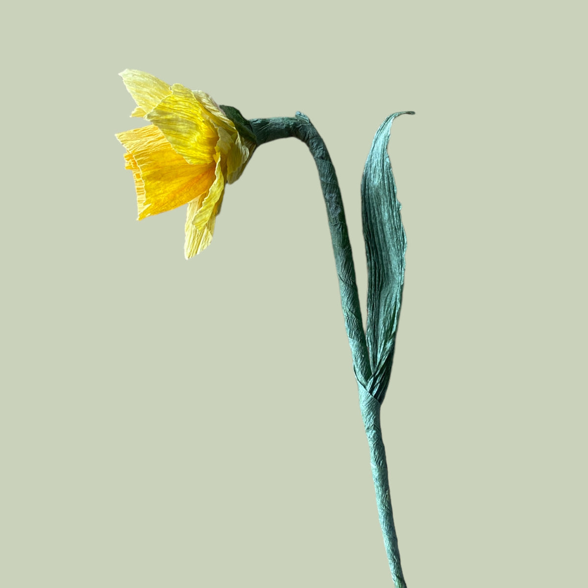 Håndlavet papirsblomst, mini påskelilje