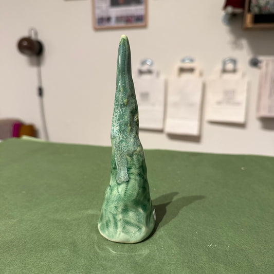 Juletre, 14 cm grønn krystall
