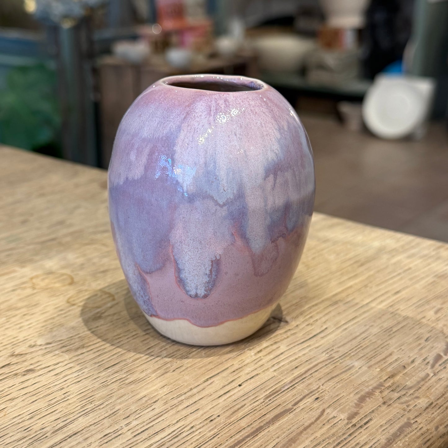 Lille oval vase, lilla