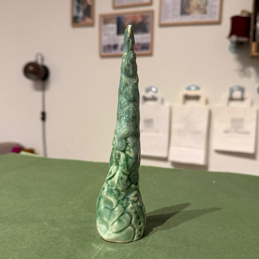 Juletre, 17 cm grønn krystall